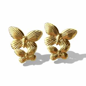 Elegant Gold Plated Butterfly Earrings